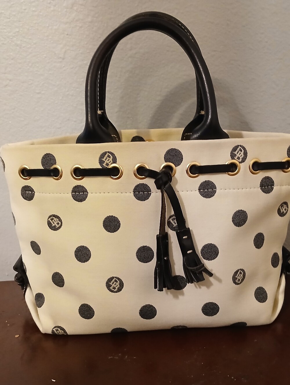 Vintage Dooney & Bourke Y2K Polka Dot Logo Bag
